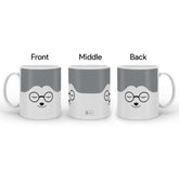 Indigifts Half-N-Half Sleepy Dog Printed Kids Coffee Mug
